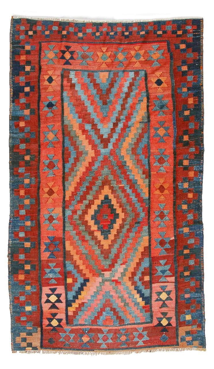 Hand knotted Persian Rug Kurdistan Kilim 134x240cm