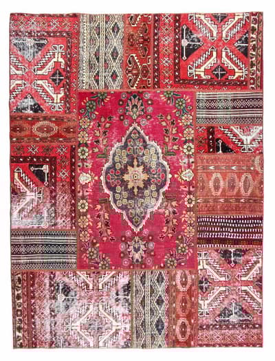 Käsin solmittu persialainen Kelim Patchwork-matto 154x205cm