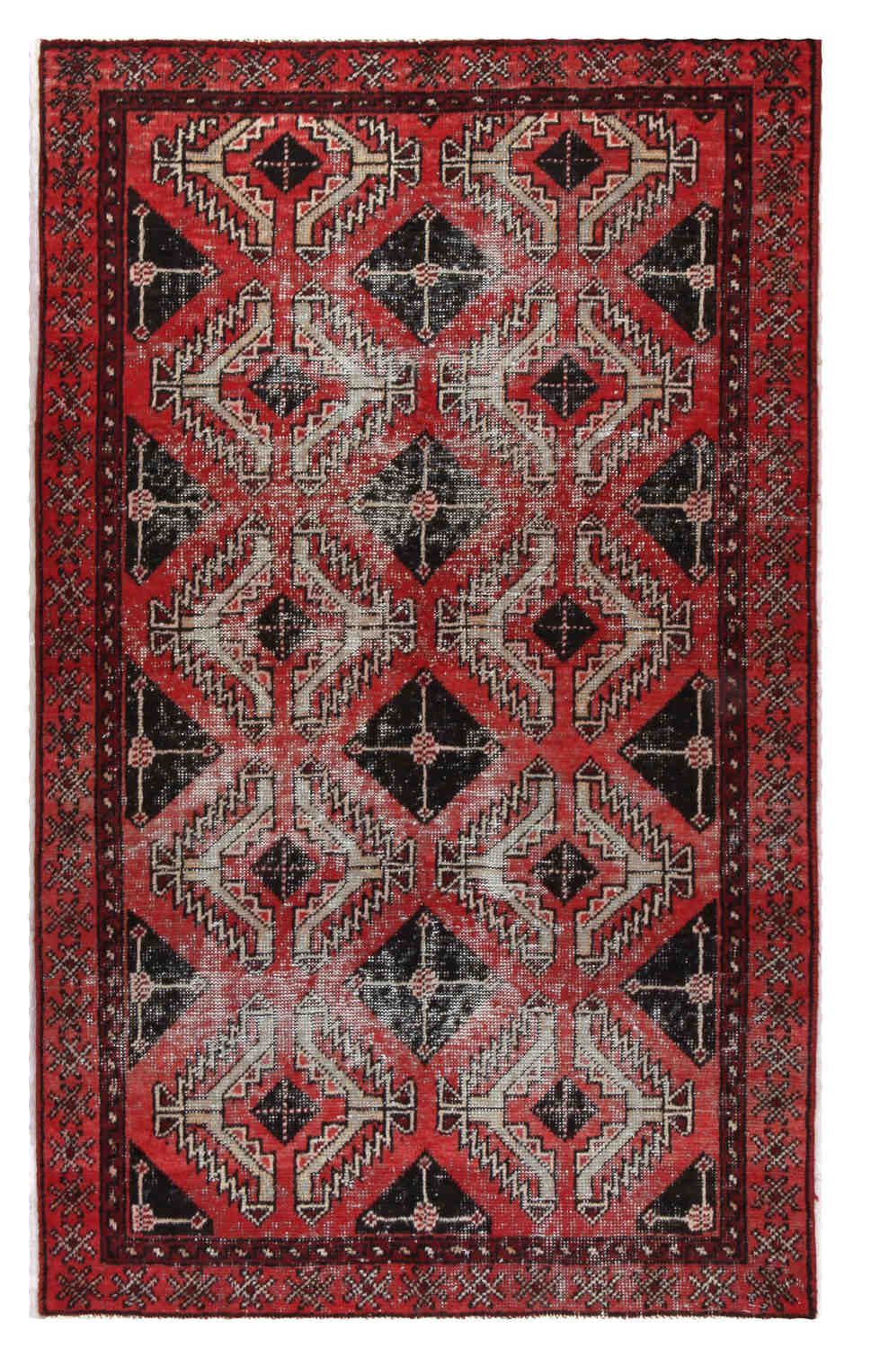 Käsin solmittu alkuperäinen persialainen vintage-matto Beluch 117x194cm