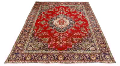 Käsin solmittu alkuperäinen persialainen Patin-matto Tabriz 295x360cm