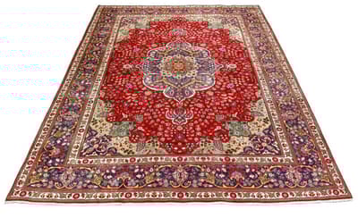 Käsinsolmittu Persialainen Patina Matto Tabriz 300x400cm