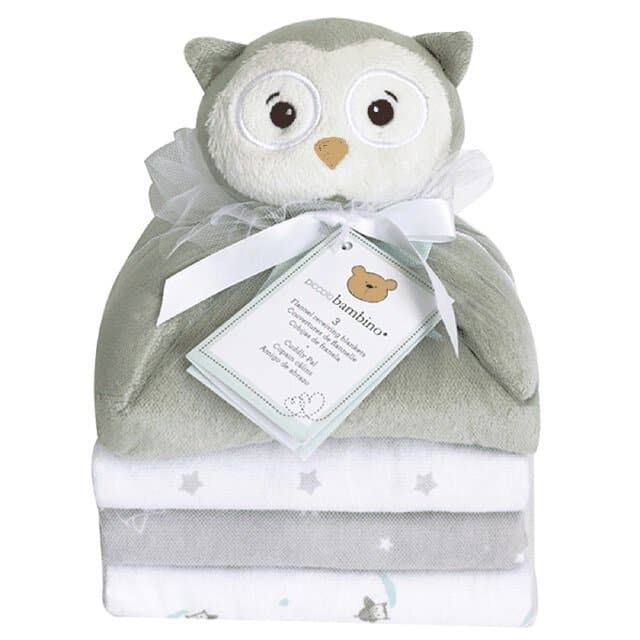 Snuttefilt Piccolo Bambino Uggla 3-pack Filt