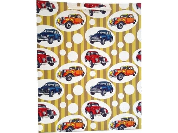 JU-PITER Stilig biler gavepose 1237A 31x42x12cm p12, pris for 1 stk.