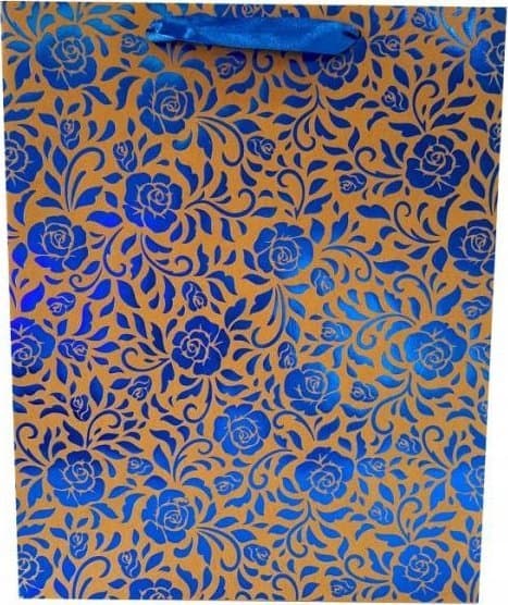 JU-PITER Presentpåse rosor metallic 1224A 31x42x12cm p12, pris per 1 st