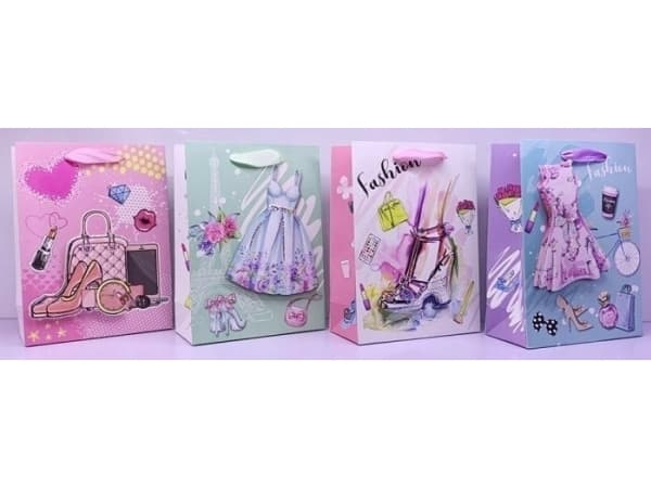 JU-PITER Presentpåse ungdom, flicka 3D 9022B 26x32x10cm p12| pris per 1 st