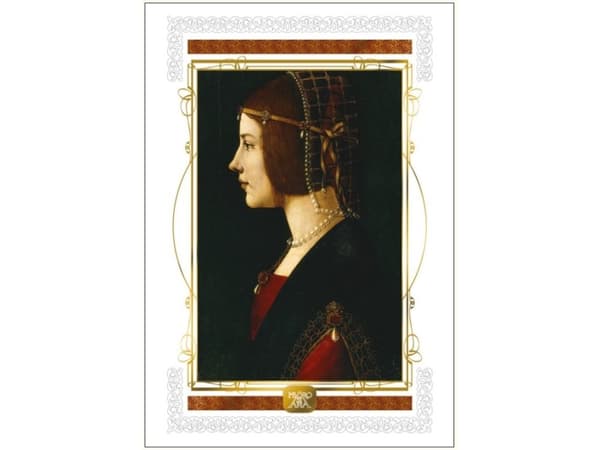 DA VINCI DaVinci DaVinci-nainen helmillä -nimikortti 16x23 cm + kirjekuori (B-3J 515 001)
