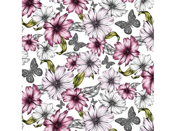 Clear Creation Firkantet kort CL0410 Etniske blomster
