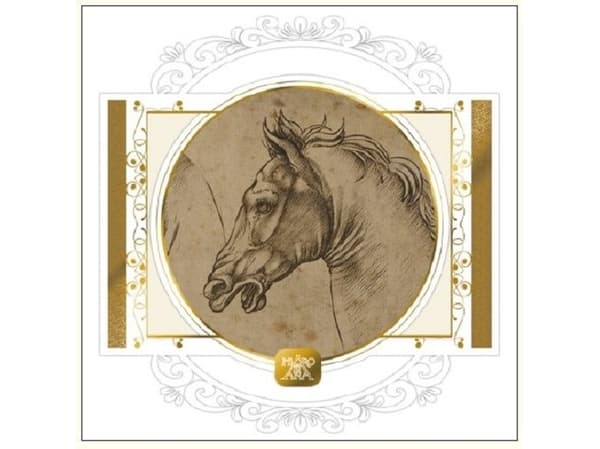 DA VINCI Karnet Szkic konia DaVinci cm + koperta (B-2W 515 002) 16x16