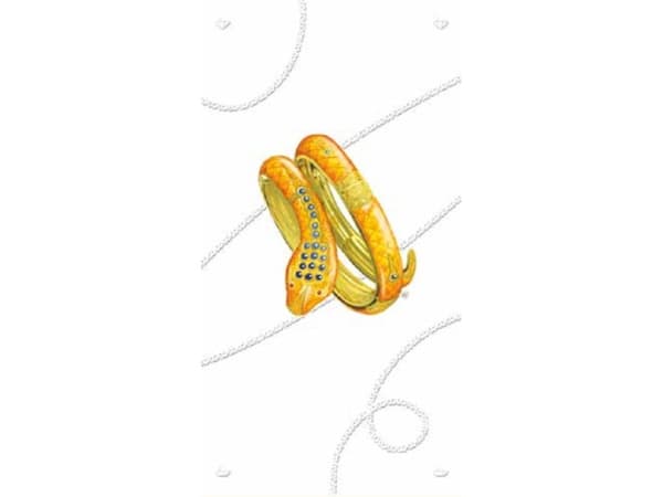 DA VINCI Karnet Snake armbånd 12x23 cm + konvolutt (G06 29A 227)