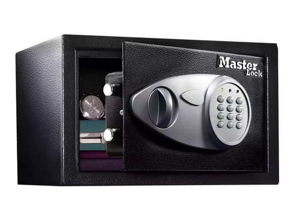 Master Lock Medium No. X055ML - Pengeskap - solid stål - grå, svart
