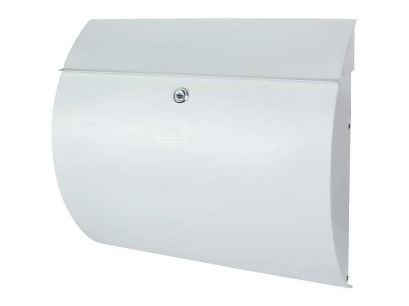 Postkasse Burg Wächter TOSCANA 856 W Stålplade Hvid Nøglelås