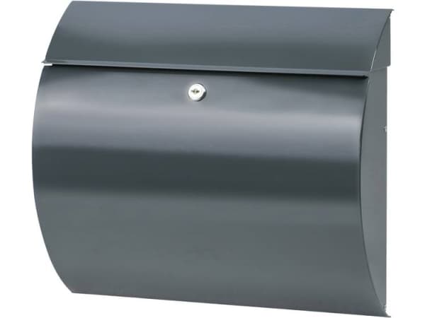 BURG-WÄCHTER Toscana, Veggmontert postkasse, Stål, Antrasitt, Nøkkel, Front, 32,5 cm