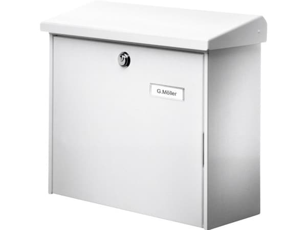 Burg Wächter Comfort 913 W Comfort 913 Postkasse Stålplade Hvid (pulverlakeret) Nøglelås