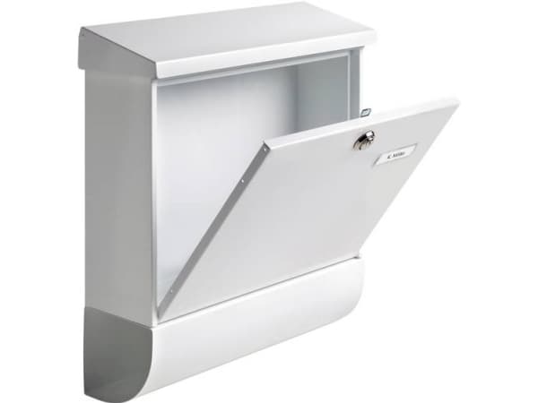 Burg Wächter 31420 VARIO 8672 W Postkasse Stålplade Hvid Nøglelås