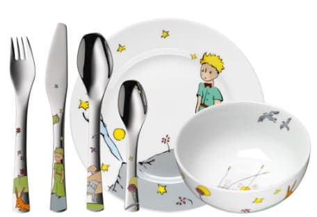 WMF 12.9405.9964, Småbarnsbestikksett, Hvit, Porselen, Rustfritt stål, 3 år