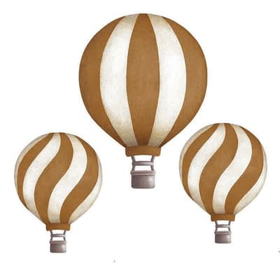 Stickers - Randiga ballonger - Mörksenap valj: Alla 3 ballonger