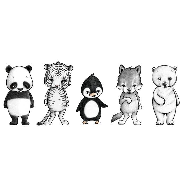 Stickers - Dröm vänner figur: Alla 5 figurer
