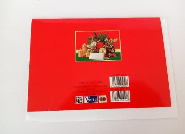 Verte PROMO Christmas horisontellt guldkort (vass med oblat) p5 Verte pris per 1 st