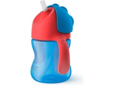 Philips AVENT Sugrörsmuggen Bendy, 200 ml 9 m+, 1-pack sugrörsmugg, Dryckesmugg, 9 månad (er), Blå, Röd, Indonesien, 200 ml, 1 styck