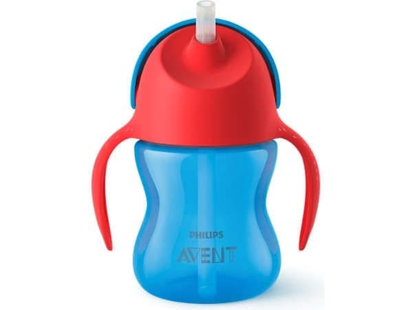 Philips AVENT Sugrörsmuggen Bendy, 200 ml 9 m+, 1-pack sugrörsmugg, Dryckesmugg, 9 månad (er), Blå, Röd, Indonesien, 200 ml, 1 styck