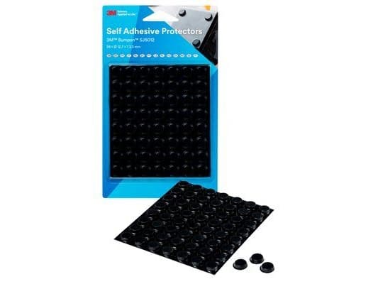 3M SJ5012BL, Sort, Polyurethan, Rund, 1,27 cm, 3,5 mm, 56 stykker