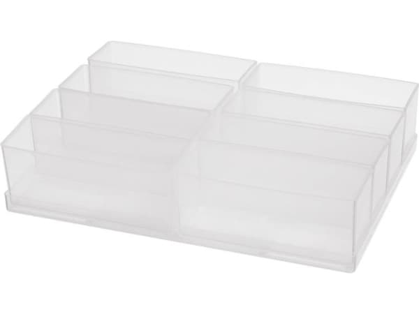 raaco 136419, Jakajasarja, Läpinäkyvä, Polypropeeni (PP), 220 mm, 160 mm, 47 mm