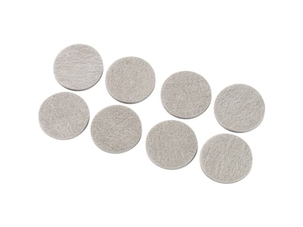 TRU COMPONENTS FP3805BN Huopatyynyt Itseliimautuvat, pyöreät Harmaa (Ø x K) 38 mm x 5 mm 8 kpl