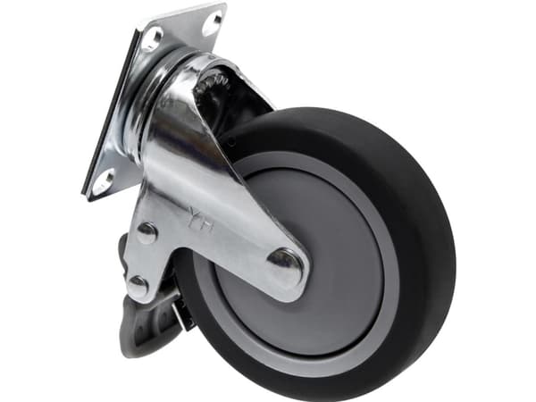 Toolcraft TO-5137920, Musta, Kromi, 65 kg, Kestomuovinen elastomeeri, 1 kpl, 10 cm