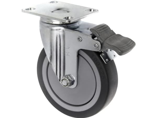 Toolcraft TO-5137920, Musta, Kromi, 65 kg, Kestomuovinen elastomeeri, 1 kpl, 10 cm
