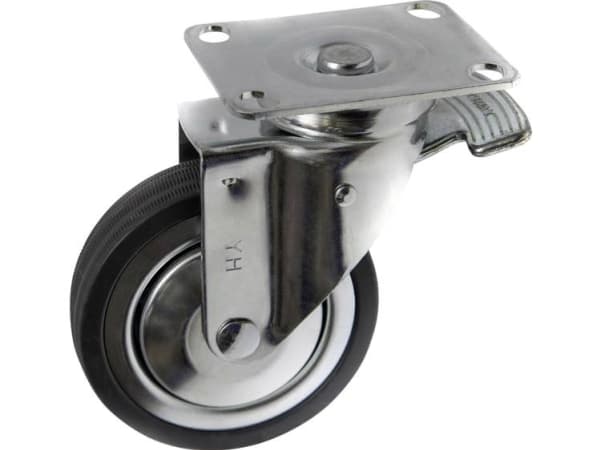 Toolcraft TO-5137929, Svart, Krom, 80 kg, Gummi, 1 stykker, 10 cm