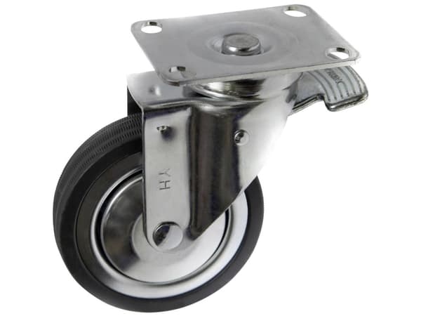 Toolcraft TO-5137929, Svart, Krom, 80 kg, Gummi, 1 stykker, 10 cm