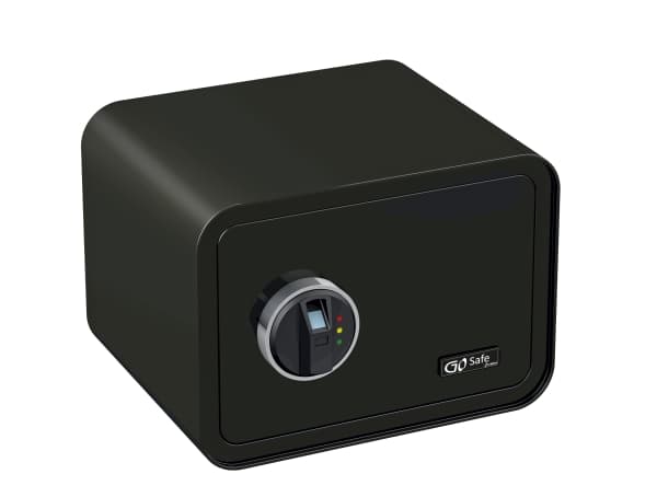 Olympia GO Safe 100, Väggkassaskåp, Svart, Fingeravtrycksläsare, RoHS, Batteri, AA