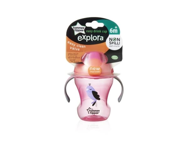 Tommee Tippee Trainer Sippee Cup, Juomamuki, 6 kuukautta, Vaaleanpunainen, Muovi, Tyttö, 230 ml