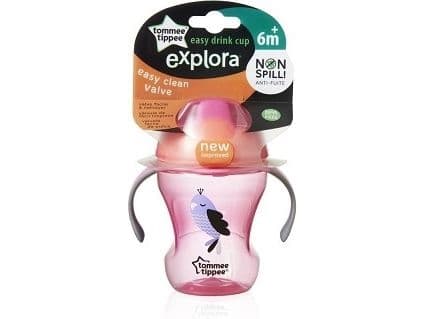 Tommee Tippee Trainer Sippee Cup, Juomamuki, 6 kuukautta, Vaaleanpunainen, Muovi, Tyttö, 230 ml
