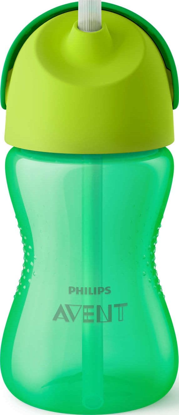 Avent kopp med sugrör grön 300 ml (SCF798/01)