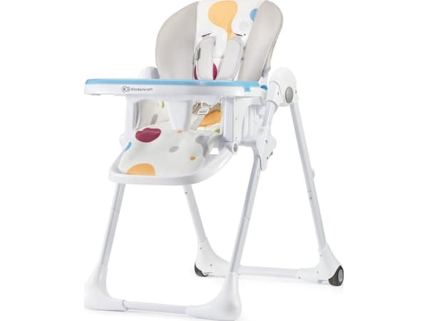 Kinderkraft YUMMY, Monikäyttöinen syöttötuoli, kova istuin, Monivärinen, Yksivärinen, 5-pinttinen, Tekonahka