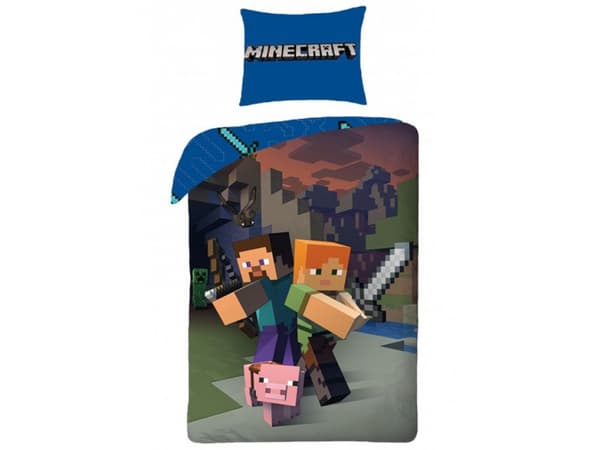 Minecraft Sengetøj 140 x 200 cm - 100 Procent Bomuld