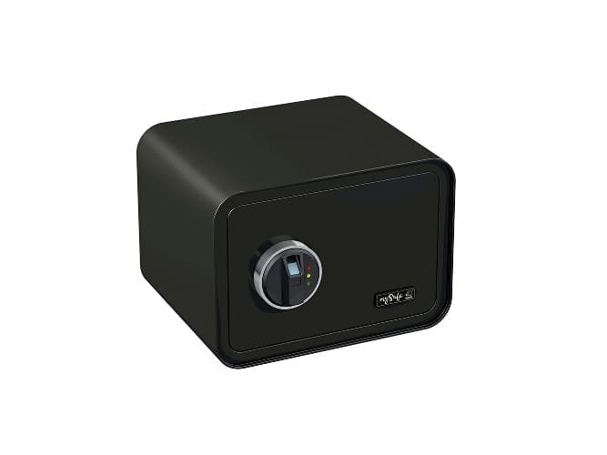 BASI mySafe 350, Fristående kassaskåp, Svart, Elektronisk, Fingeravtrycksläsare, Batteri, AA, 350 mm