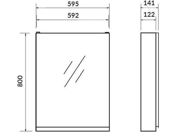 Cersanit S929-018 MIRROR CABINET MODUO 60 WHITE ZMONT // MODUO CERTIFIED MIRROR-60-WHITE