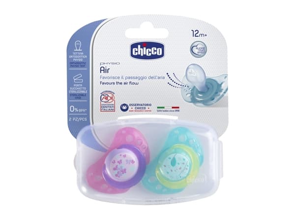 Chicco 105643846 babysmokk Klassisk stil Ortodontisk Silikon Flerfarget