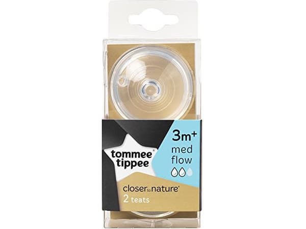 Tommee Tippee Easi-Vent Sauger, Rund, Middels strømning, 2 stykker