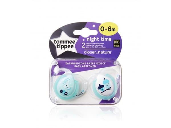 Tommee Tippee Smoczek Night 2 szt. (TT0322)