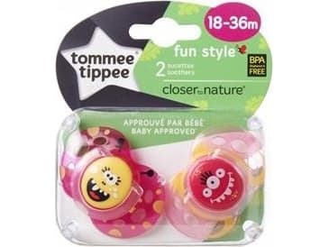 Tommee Tippee Fun Style, Klassisk napp, Ortodontisk, Silikon