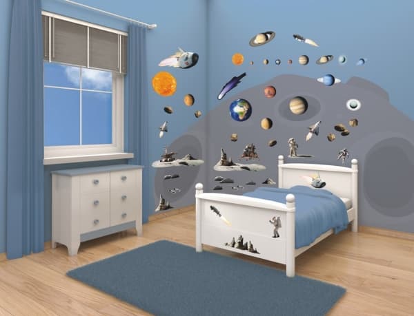 Walltastic PROMO rumsdekoration klistermärken Rymdäventyr 41127 34x46cm p12 Walltastic