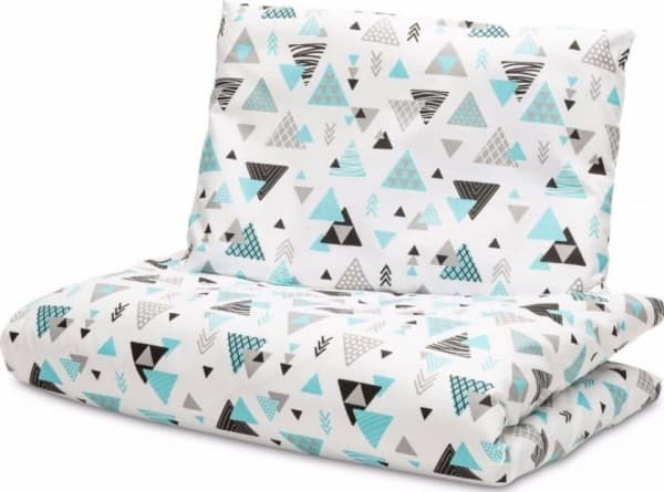 Sensillo 2 delar sängkläder Triangles blå 100x135 cm Sensillo