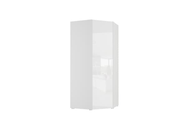 Tuckano hörnskåp 92x201x82 SPACESHIP vit/ljusvit, Vit, Garderob, 4 hyllor, 1 dörr(er), Vit, Spånskiva