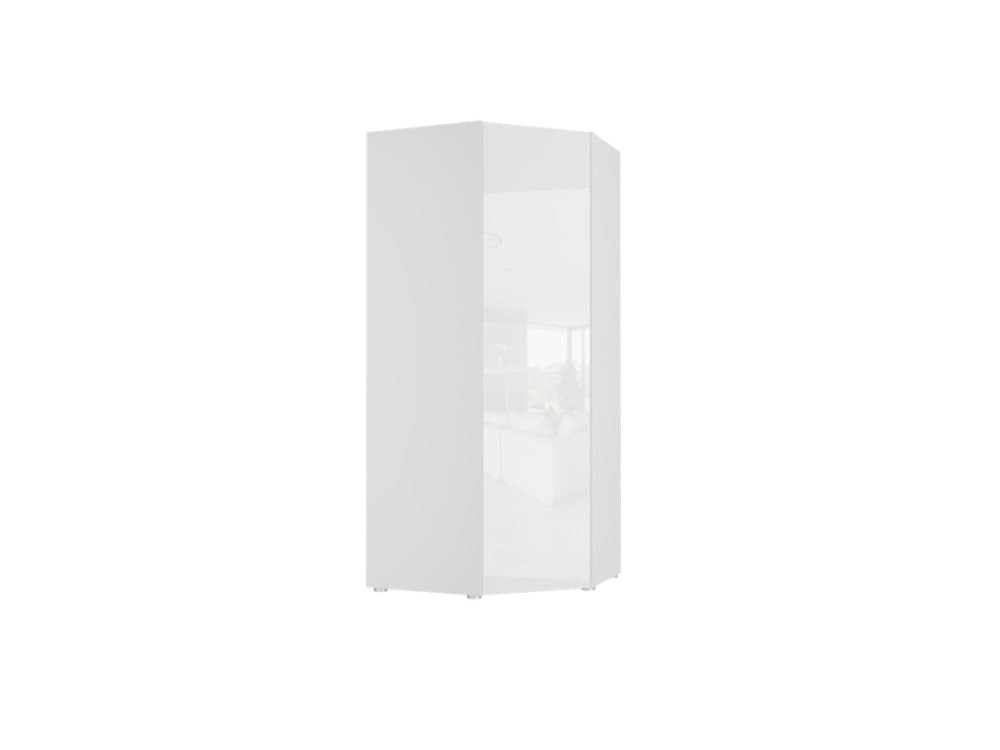 Tuckano Garderob 100x201x55 BELLA vit/blank vit/modelltryck, Vit, Garderob, 4 hyllor, 1 dörr(er), Vit, Spånskiva