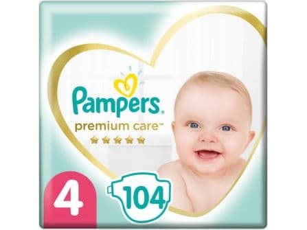 Pampers Premium Care 4 blöjor, 9-14 kg, 104 st.