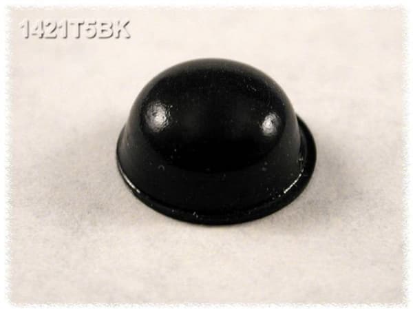 Hammond Electronics 1421T5BK Chassisfod Selvklæbende, Rund Sort (Ø x H) 11.1 mm x 5 mm 24 stk