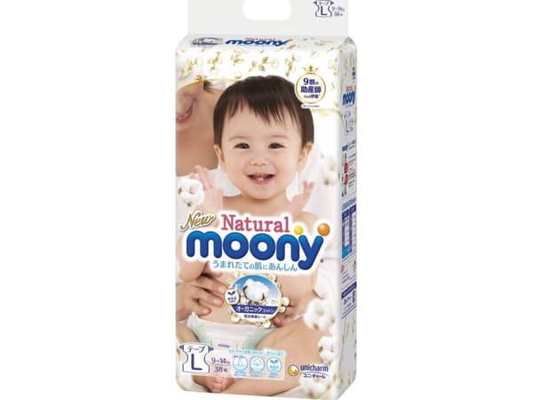 Blöjor MOONY Natural L 9-14 kg 38 st.